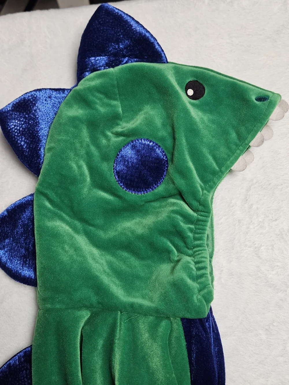 Miniwear Green and Blue Plush Dino Costume with Hood HALLOWEEN 18M